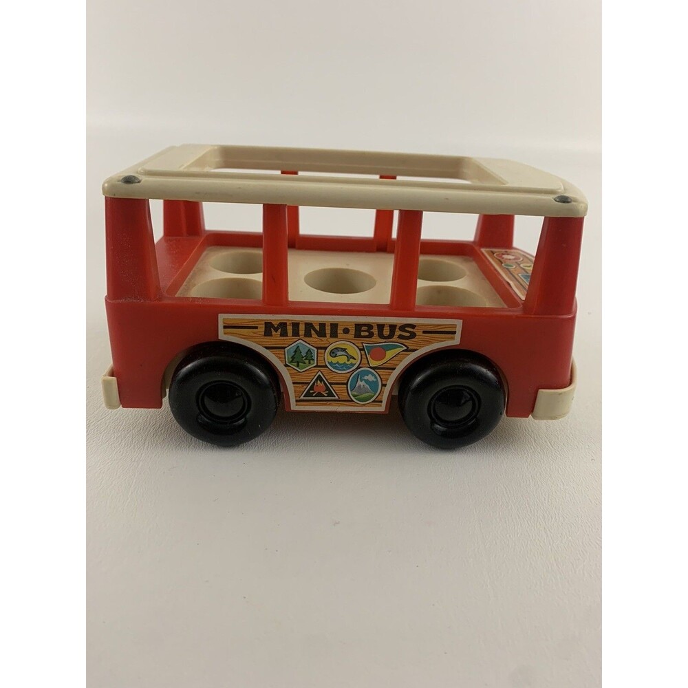 Fisher Price Mini Bus Push Along Vehicle Bumpy Ride Little People Vintage 1969 - Picture 3 of 6